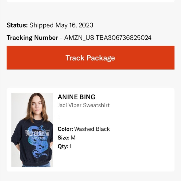 AUTHENTIC ANINE BING VIPER Sweatshirt Size M - Picture 12 of 12